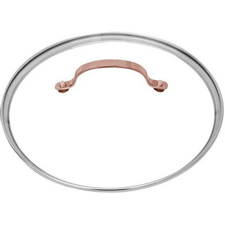 ماهیتابه عرشیا مدل SS014-2979 سایز ۲۴ با دو درب استیل و دسته مسی