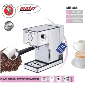 اسپرسو ساز مایر مدل MR888 ظرفیت ۲.۵ لیتر با فیلتر استیل ضد زنگ